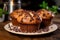Indulgent Chocolate muffins dessert. Generate Ai