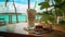 Indulgent Cookies Cream Milkshake On A Wooden Table Backdrop Of The Thailand Cafe. Generative AI