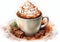 Indulgent Magic: A Decadent Cup of Coffee with Whipped Cream, Ch