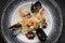 indulgent seafood and cheese risotto with shellfish medley