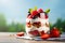 Indulgent Strawberry Yogurt Parfait with Nutty Granola, Generative Ai