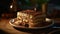 Indulging in Delight: A Close-up of Tiramisu