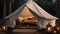 Indulging in an Ultra-Realistic, Luxurious Glamping Bell Tent Getaway. Generative AI