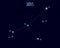 Indus constellation, vector illustration with basic stars