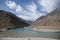 Indus River meets Zanskar river in Himalayas