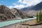 Indus River view from  Alchi Monastery Alchi Gompa in Ladakh, Jammu and Kashmir, India