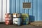 Industrial 55 gallon drums