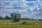 Industrial agricultural plant in a field with fans