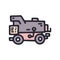 industrial air heater color vector doodle simple icon