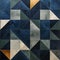 Industrial Angles Blue And Gold Artworks Tile Collection
