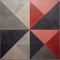 Industrial Angles: A Minimalistic Symmetry Of Red, Grey, And Black Squares