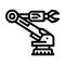 industrial automation mechanical engineer line icon vector illustration