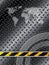 Industrial background in black with tire treads