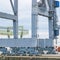 Industrial background featuring details of sea container terminal