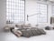 Industrial bedroom. 3d rendering