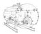 Industrial boiler outline. Vector rendering of 3d