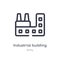 industrial building with contaminants outline icon. isolated line vector illustration from army collection. editable thin stroke