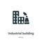 Industrial building vector icon on white background. Flat vector industrial building icon symbol sign from modern army collection