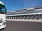 Industrial building and warehouse with truck waiting for cargo