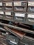 Industrial Cabinet Drawers All Rusty in an Engineers Workshop