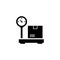 Industrial Cargo Weight Scale Flat Vector Icon