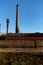 Industrial chimney brick factory Landschaftspark, Duisburg, Germany