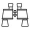 Industrial climber binoculars icon, outline style