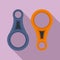 Industrial climber connect tool icon, flat style