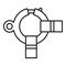Industrial climber rings icon, outline style