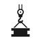 Industrial crane hook icon vector. illustration symbol background white