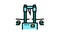 industrial cutting equipment color icon animation