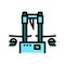 Industrial cutting equipment color icon vector illustration