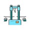 industrial cutting equipment color icon vector illustration