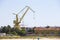 Industrial dock construction crane 