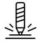 Industrial drill icon outline vector. Oil rig