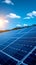 Industrial electricity concept, clean photovoltaic power, blue renewable solar generation
