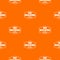 Industrial emblem pattern vector orange