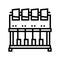 industrial embroidery machine line icon vector illustration