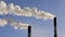 Industrial emissions from pipes into the atmosphere. Environmental Safety. Ecology