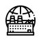 Industrial Factory Planet Vector Thin Line Icon