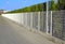 Industrial fence in white mesh.