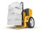 Industrial forklift with a load of. 3d