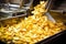 industrial fryer cooking potato chips