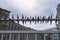 Industrial galvanized steel fence and spiked which increases the safety of the place