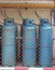 Industrial gas bottles for cooking and heating on the proper safety place