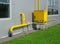 Industrial gas meter yellow box