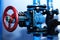 Industrial gas or water pipe gate valves