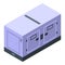 Industrial generator icon isometric vector. Power electric