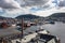 Industrial harbour of the Bergen city in Norway