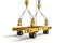 Industrial heavy lifting crane accessory on a white background. versatile tool for construction projects. strength and
